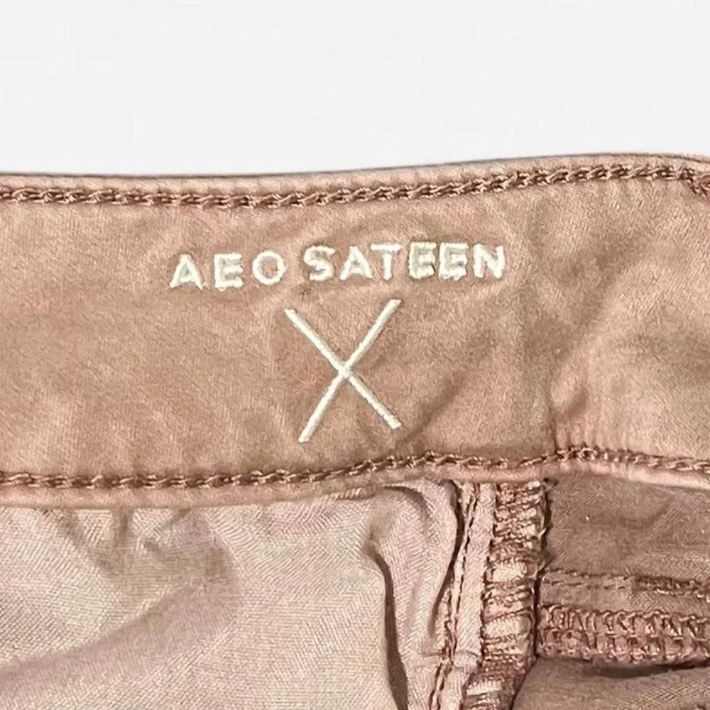 🦅 American Eagle Outfitters Jeggings~Women’s Sz 2 Reg~Rose/Pale Pink~Low-Rise - Picture 6 of 8